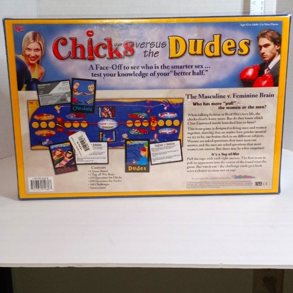 Chicks Battle the Dudes, made by University Games, Brand New & Sealed - Picture 7 of 7